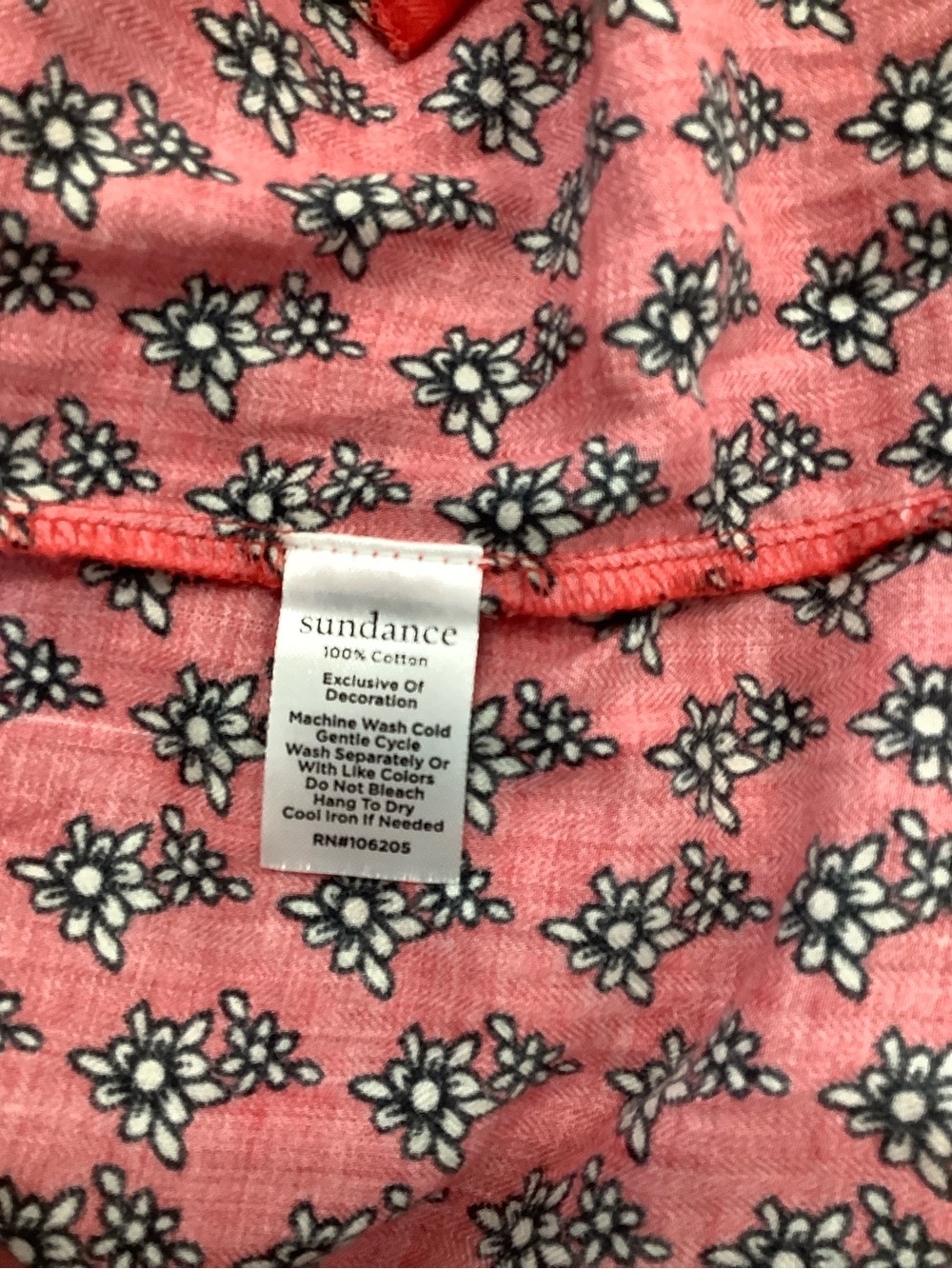 Sundance Cotton Floral Ruffle-Trim Blouse - Picture 4 of 5